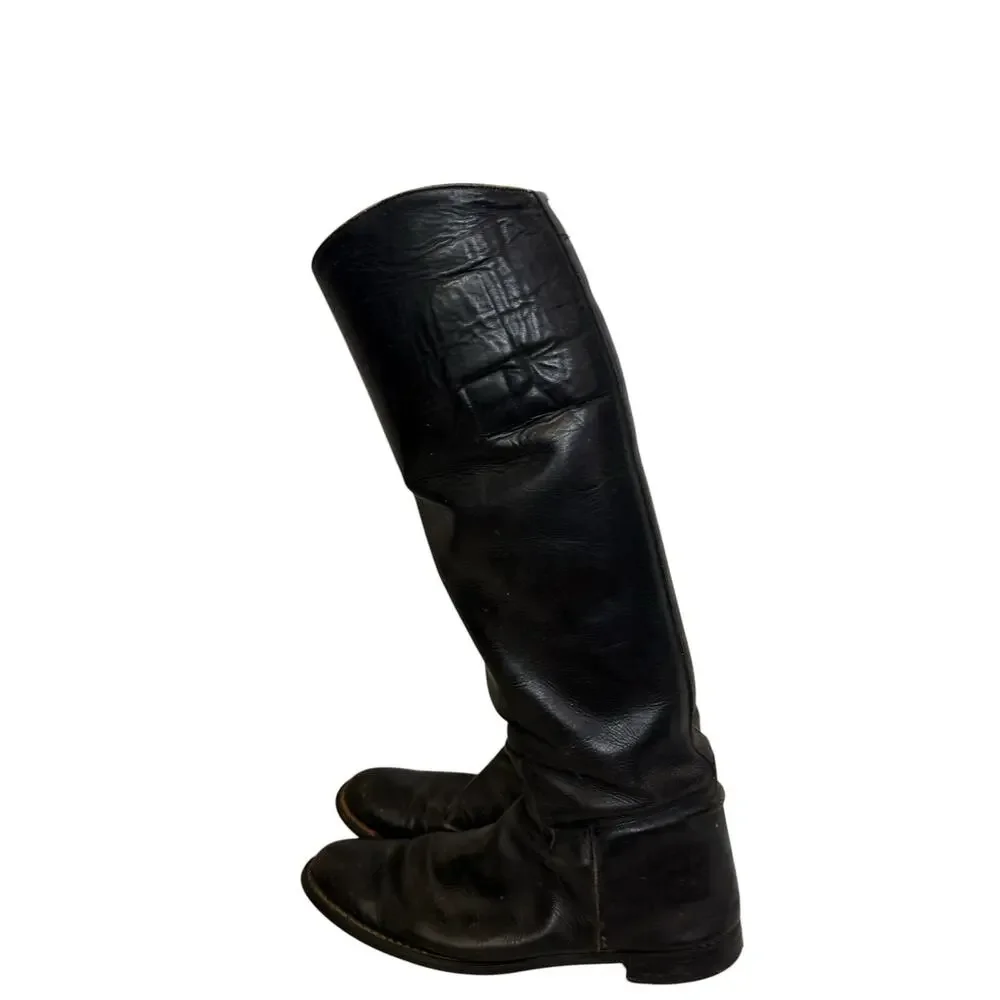 Vintage USA Tall Riding Boots Slim Calf Leather Equestrian 8